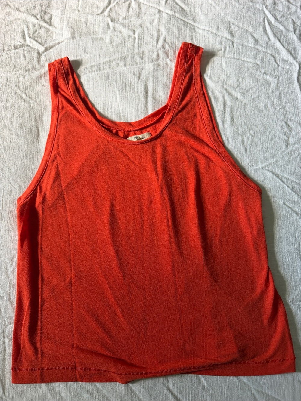 Madewell Women’s Sleeveless Red Tank Top - Classic Casual